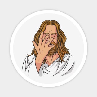 Frustrated Jesus // Funny Jesus Illustration Magnet